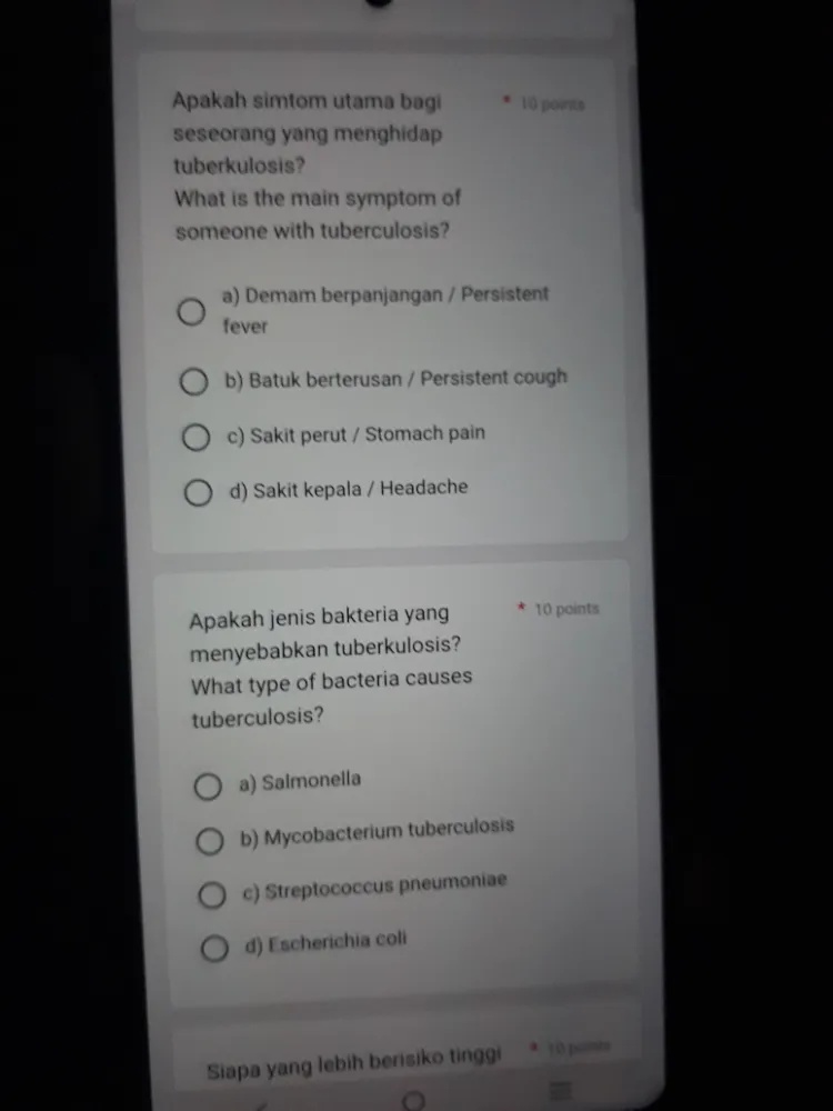 Apakah simtom utama bagi seseorang yang | StudyX