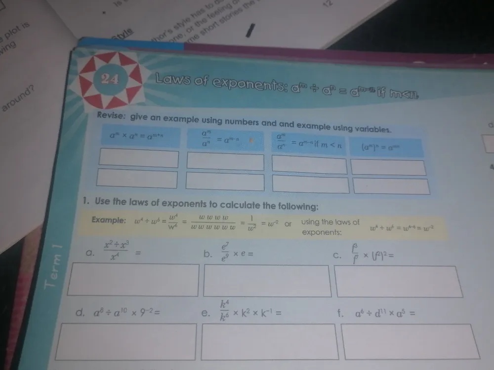 Revise: give an example using numbers and | StudyX