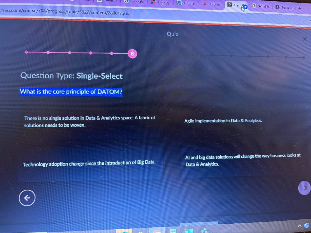 What is the core principle of DATOM? There