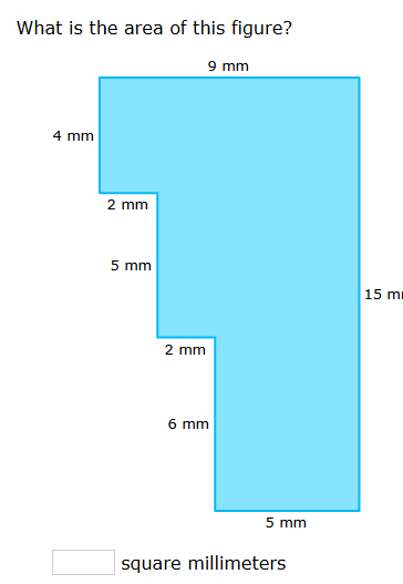 What is the area of this figure? 9 mm 4 mm | StudyX