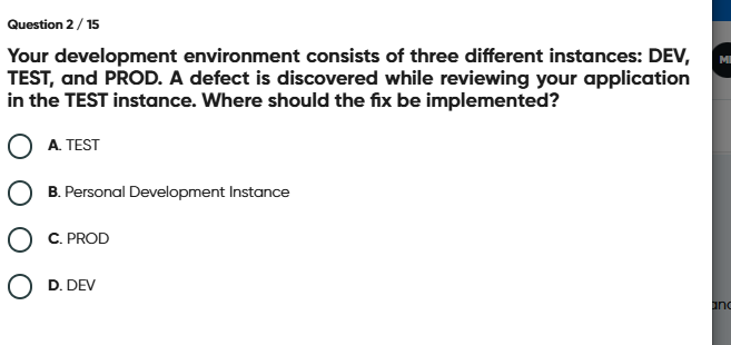 Your development environment consists of
