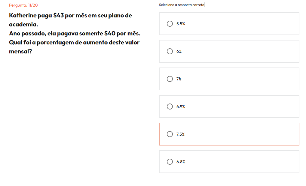 Katherine paga $43 por mês em seu plano de