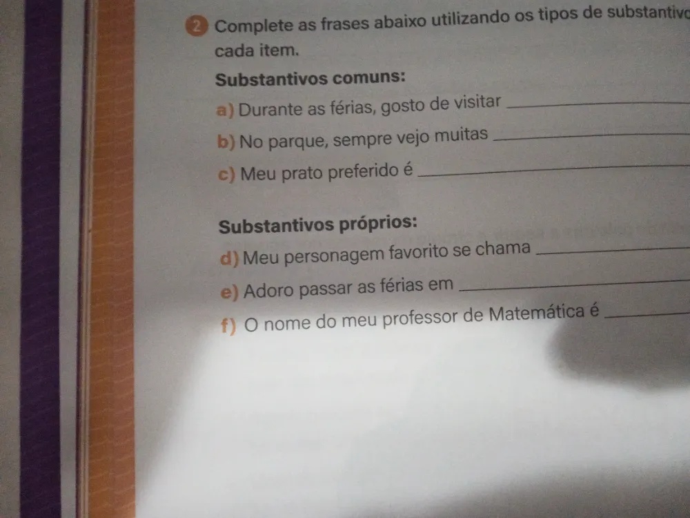2 Complete as frases abaixo utilizando os | StudyX