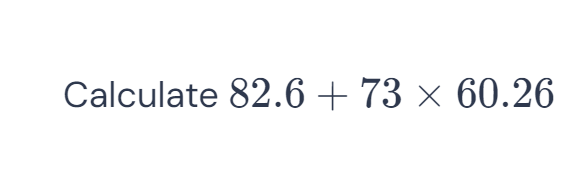 Calculate $82.6 + 73 60.26$