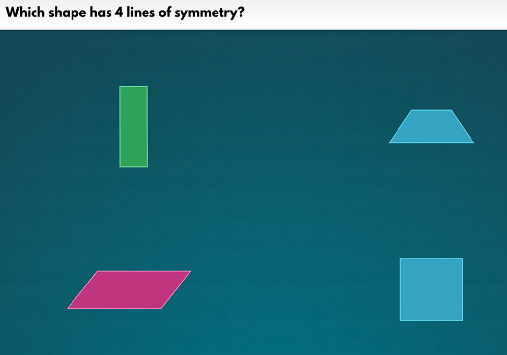 Shape with 4 lines of symmetry