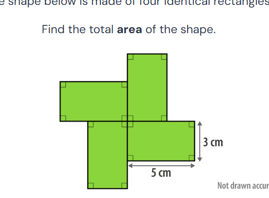 Find the total area of the shape. | StudyX