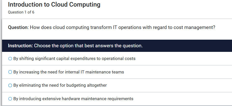 Question: How does cloud computing transform