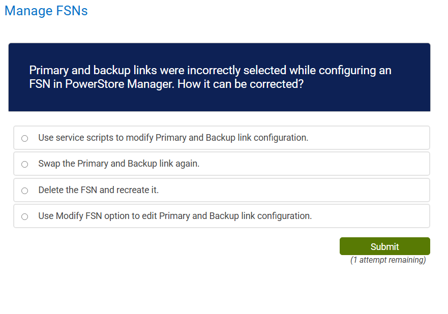 Primary and backup links were incorrectly | StudyX