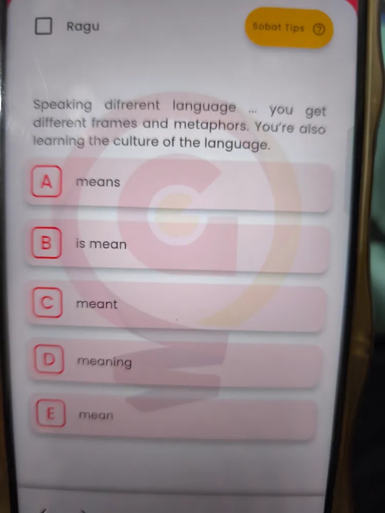 Speaking different language ... you get | StudyX
