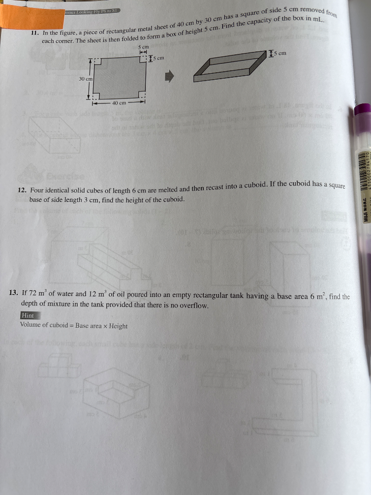 11. In the figure, a piece of rectangular | StudyX
