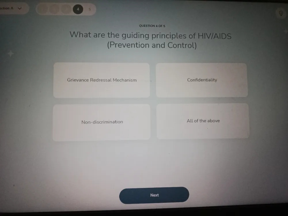 What are the guiding principles of HIV/AIDS | StudyX