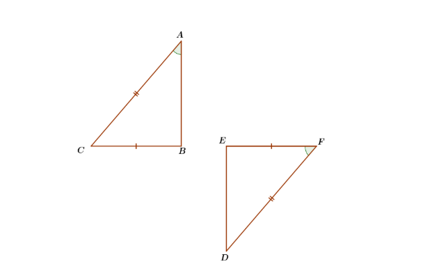 Are the two triangles congruent? Yes, there | StudyX