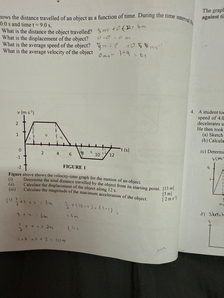 What is the distance the object travelled? | StudyX