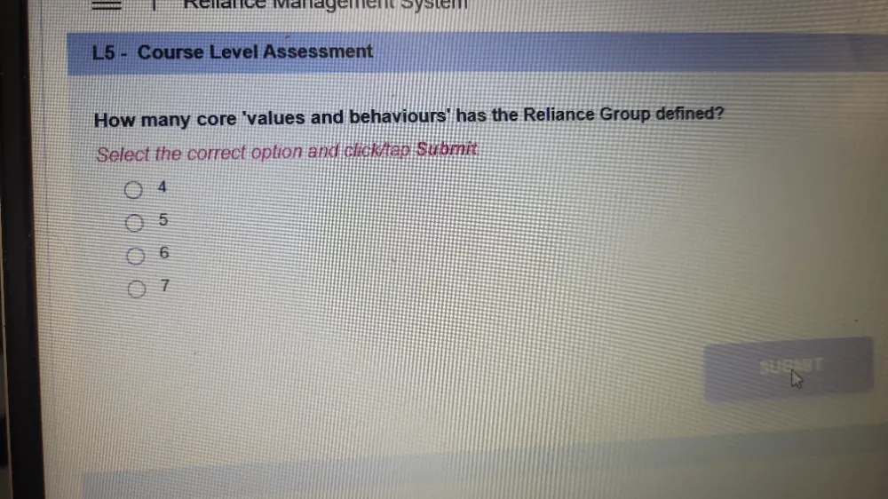 How many core 'values and behaviours' has | StudyX