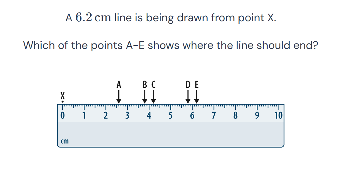 A 6.2 cm line is being drawn from point X. | StudyX