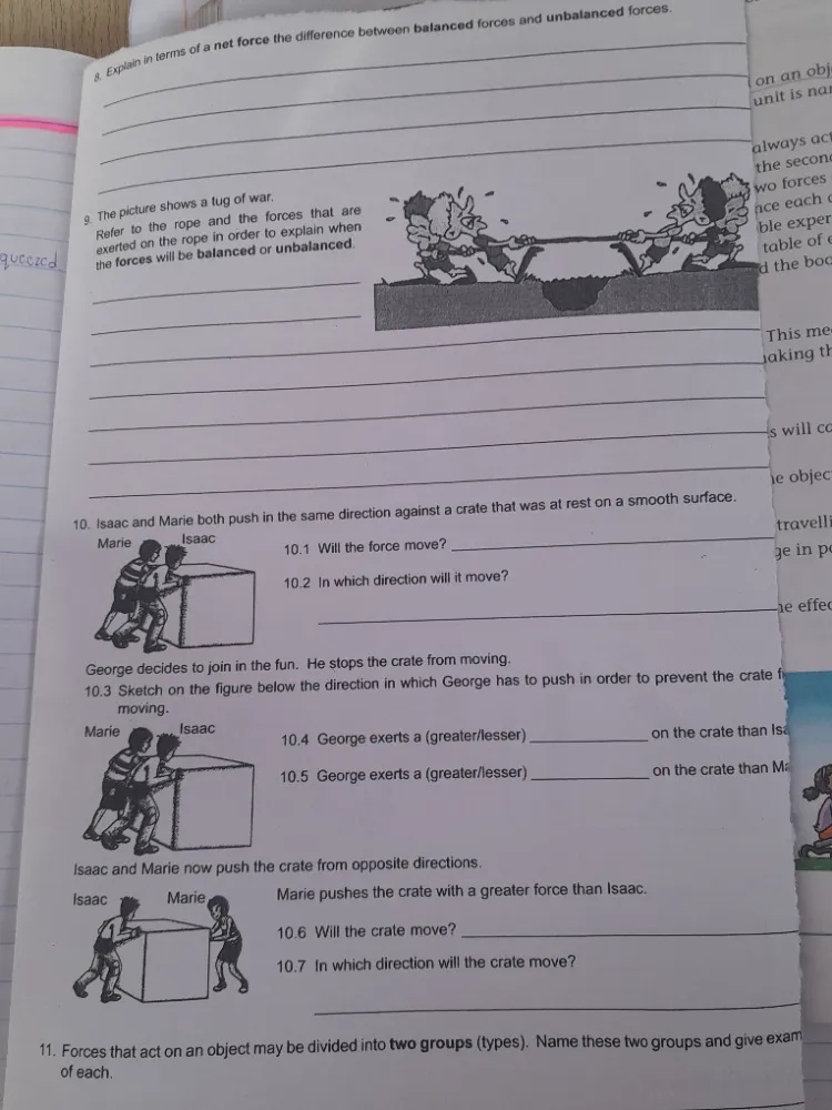 8. Explain in terms of a net force the | StudyX