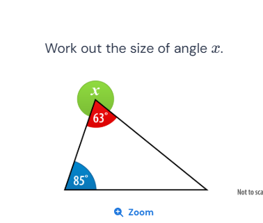 Work out the size of angle $x$. There is a | StudyX