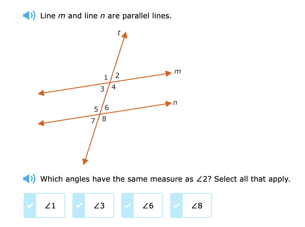 Line $m$ and line $n$ are parallel lines.