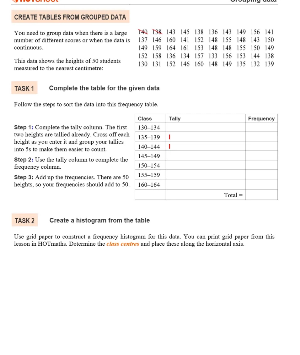 TASK 1 Complete the table for the given data | StudyX