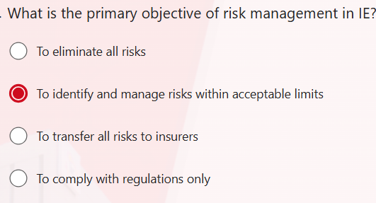 What is the primary objective of risk | StudyX