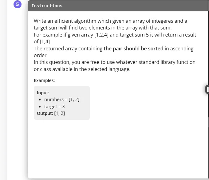 Instructions Write an efficient algorithm | StudyX