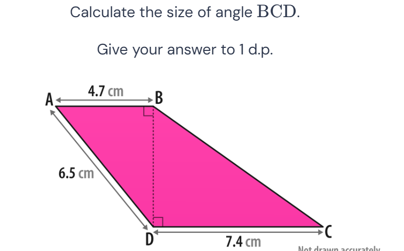 Calculate the size of angle BCD. Give your