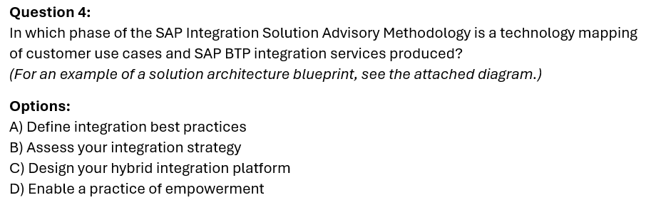 Sap Integration Questions Question 4: In which phase of the SAP | StudyX