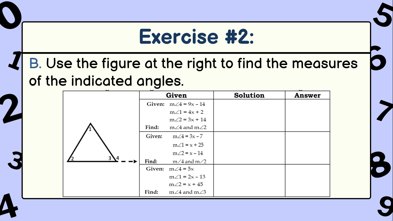 B. Use the figure at the right to find the | StudyX
