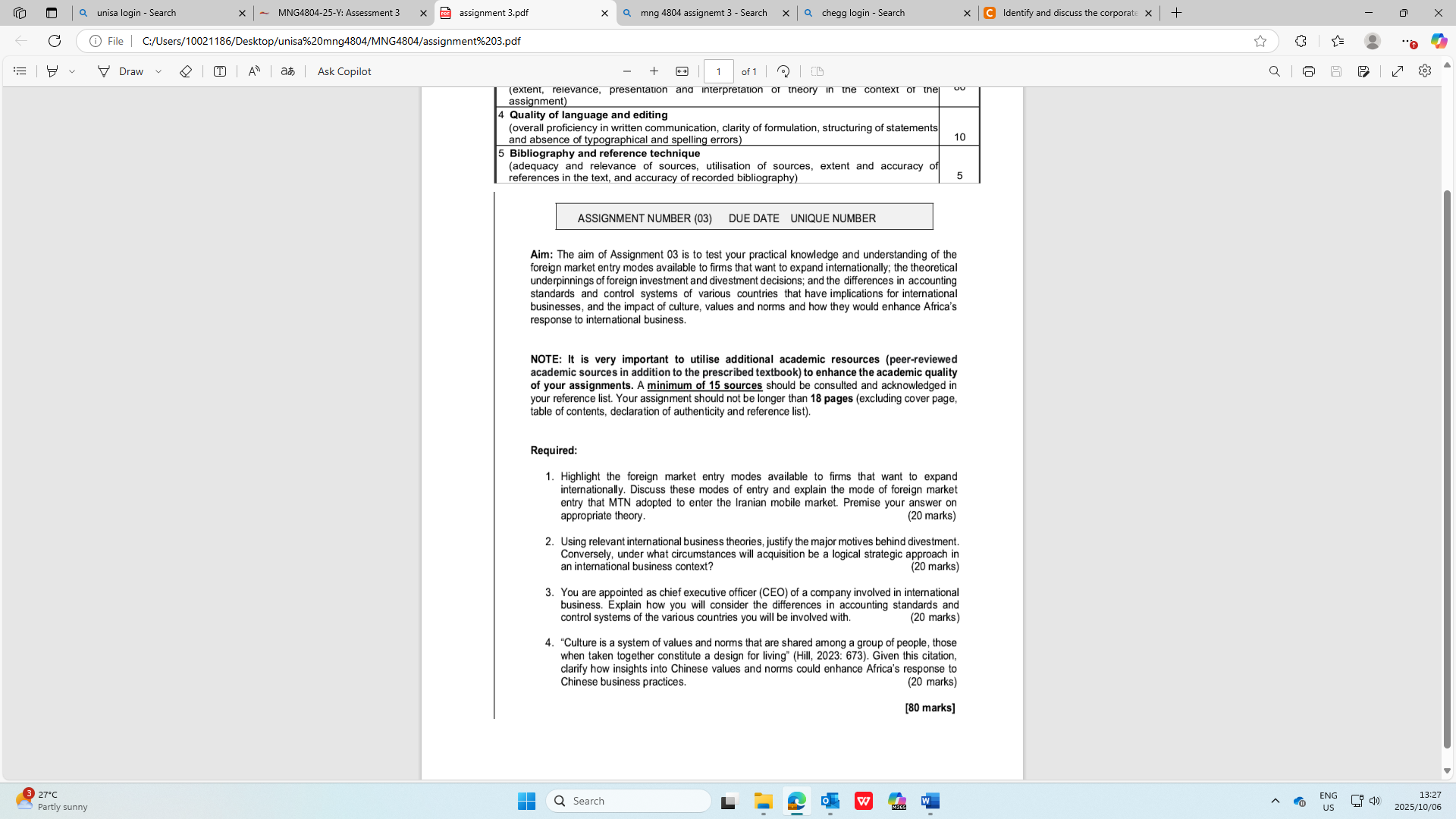 1. Highlight the foreign market entry modes | StudyX