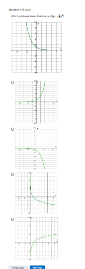 Question 4 (1 point) Which graph represents | StudyX