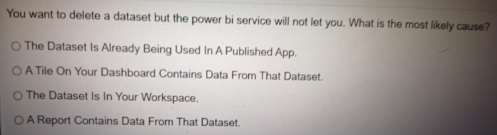 You want to delete a dataset but the power