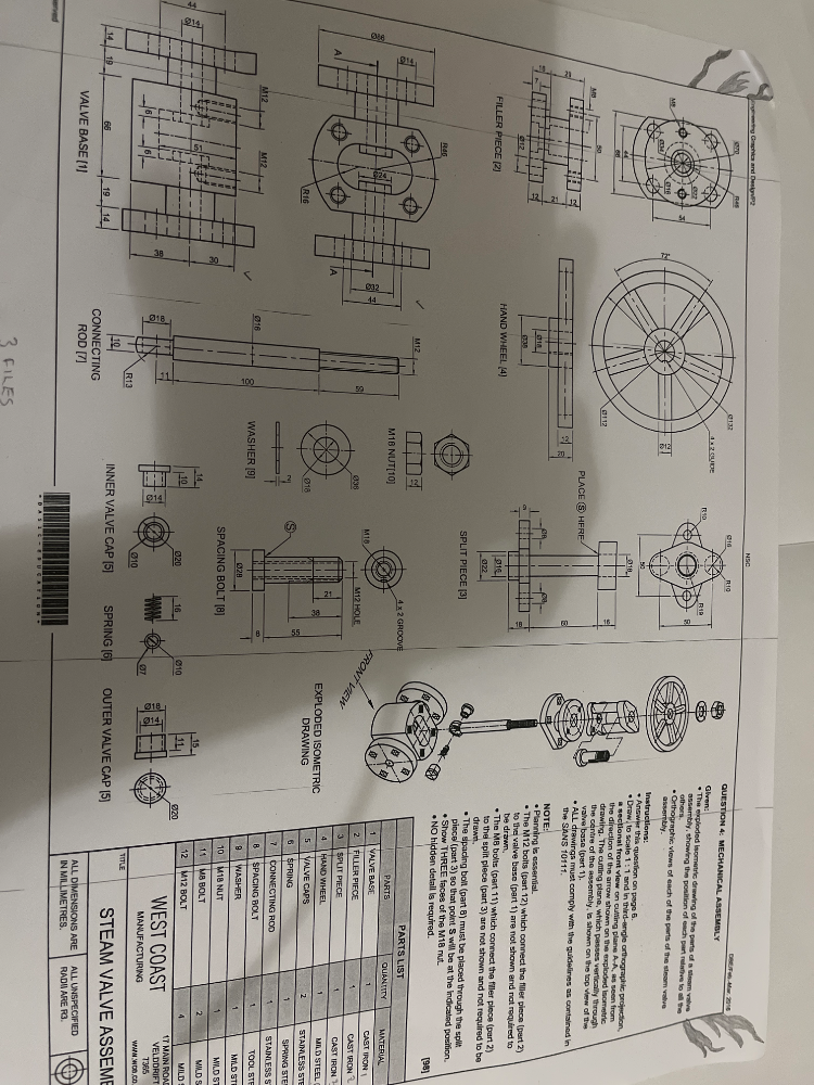 QUESTION 4 MECHANICAL ASSEMBLY Given The | StudyX