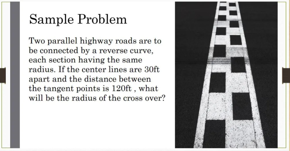 Sample Problem Two parallel highway roads | StudyX