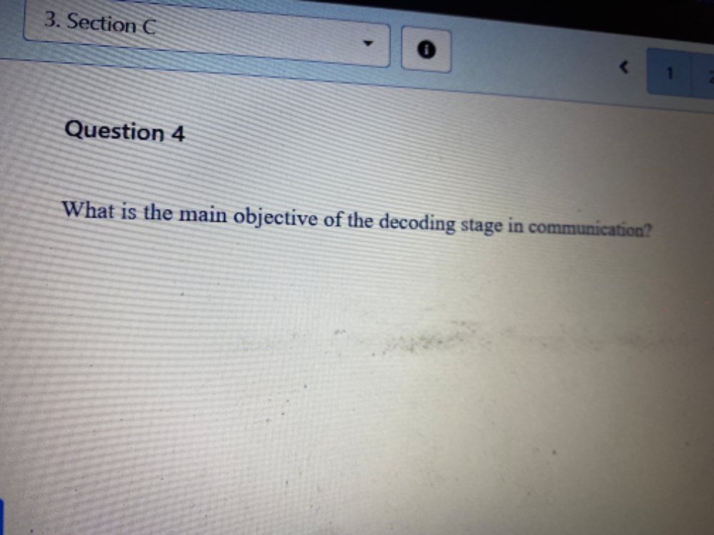 What is the main objective of the decoding