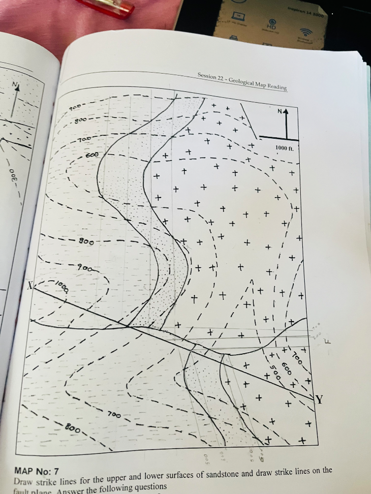 Draw Strike MAP No 7 Draw strike lines for the upper and