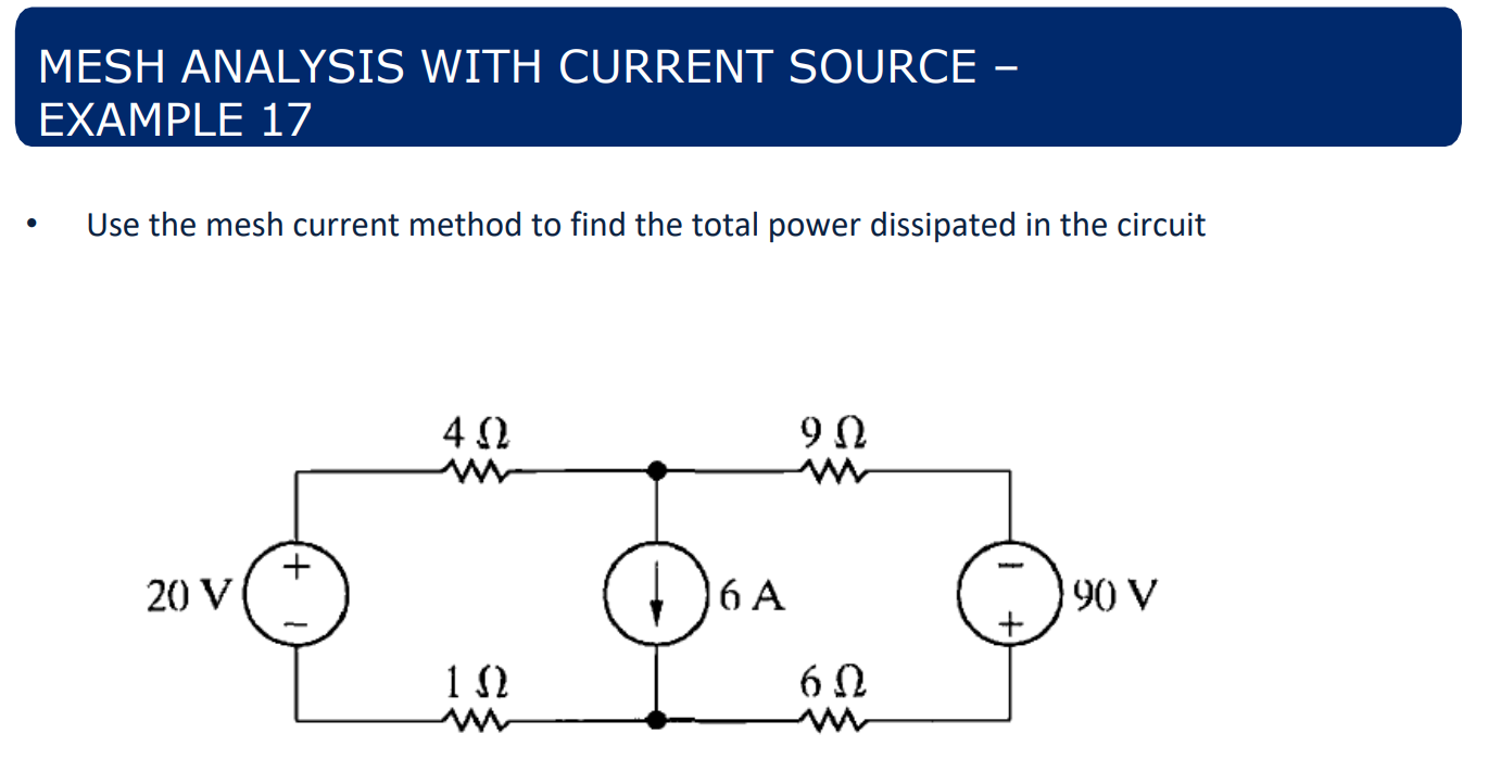 MESH ANALYSIS WITH CCCS- EXAMPLE 18 Use the | StudyX