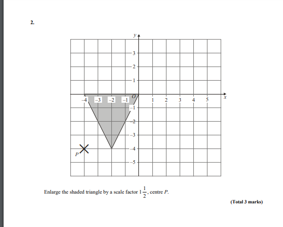 Enlarge the shaded triangle by a scale | StudyX