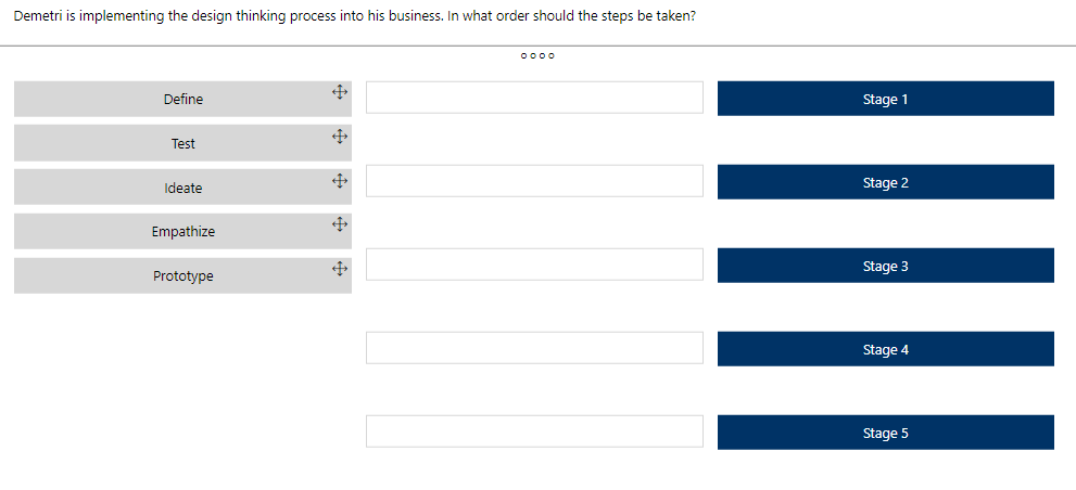 Demetri is implementing the design thinking | StudyX
