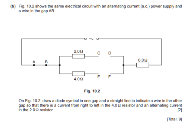 (b) Fig 102 shows the same electrical