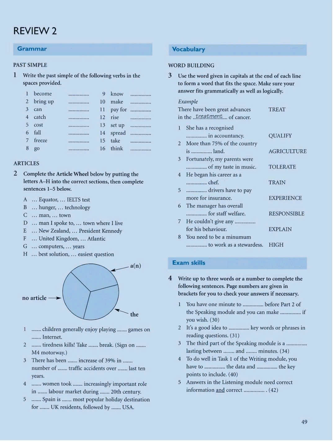 REVIEW 2 Grammar PAST SIMPLE 1 Write the | StudyX