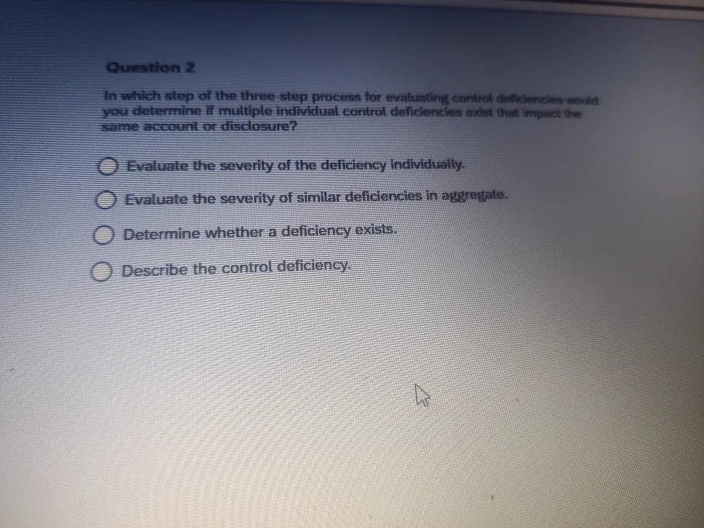 Question 2 In which step of the three step