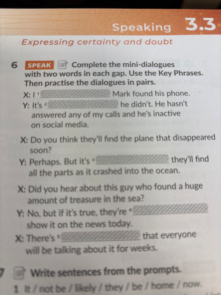 Complete the mini-dialogues with two words | StudyX