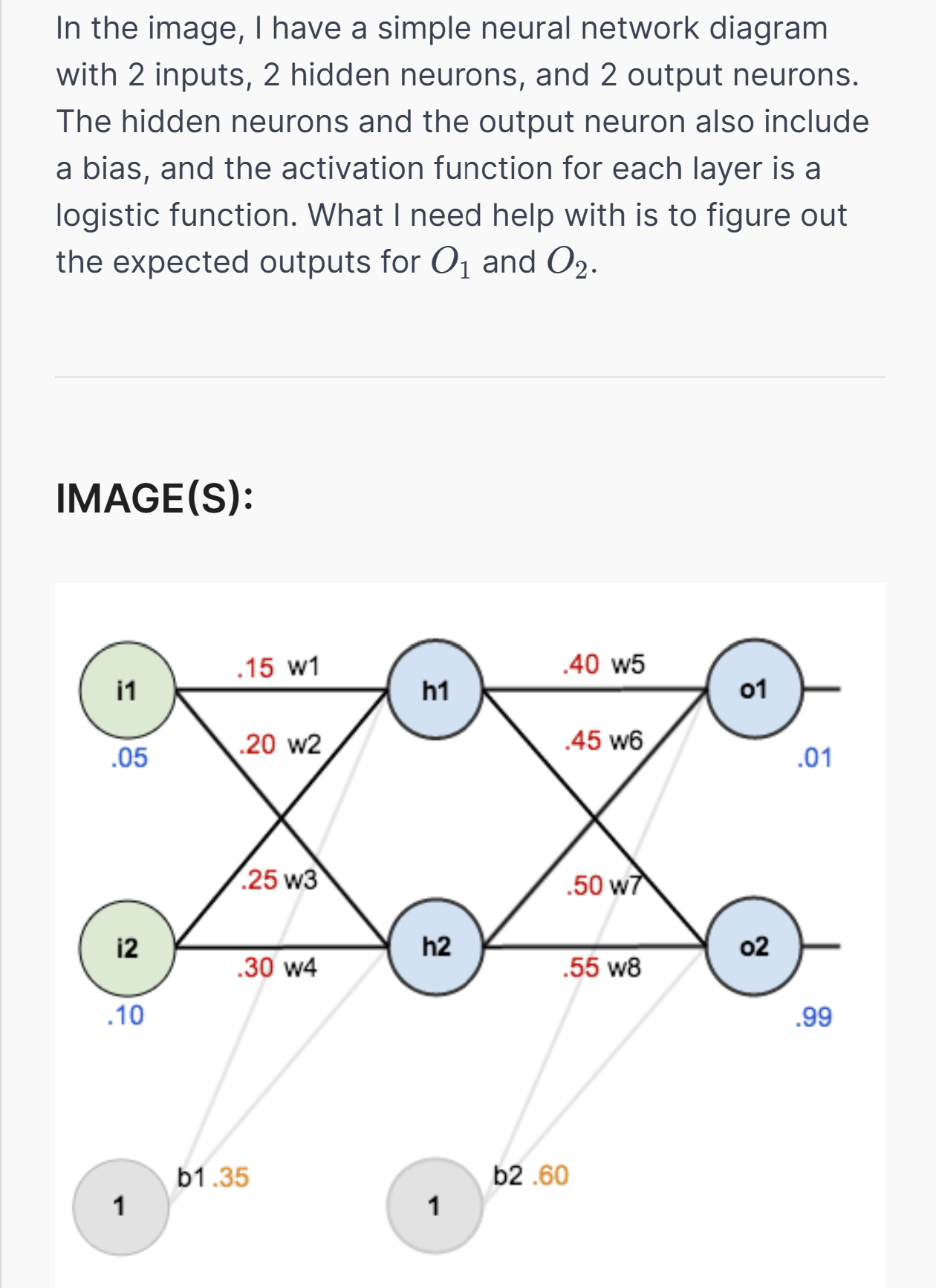 Simple Function Neural Network Example In the image, I have a simple neural network