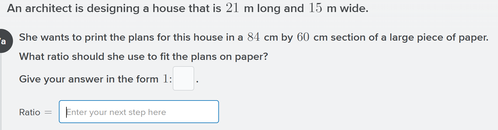 An architect is designing a house that is 21