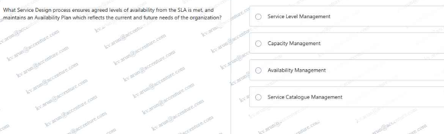 Service Design Requirements What Service Design process ensures agreed