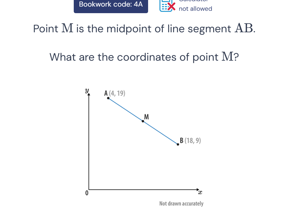 Point M is the midpoint of line segment AB.