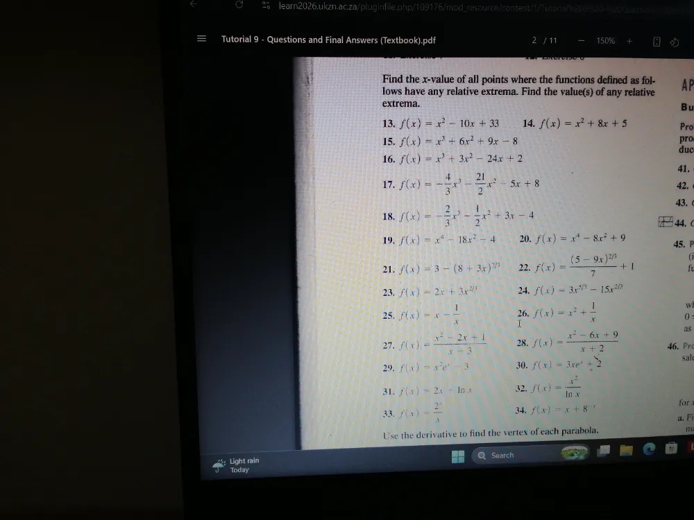 Find the x-value of all points where the