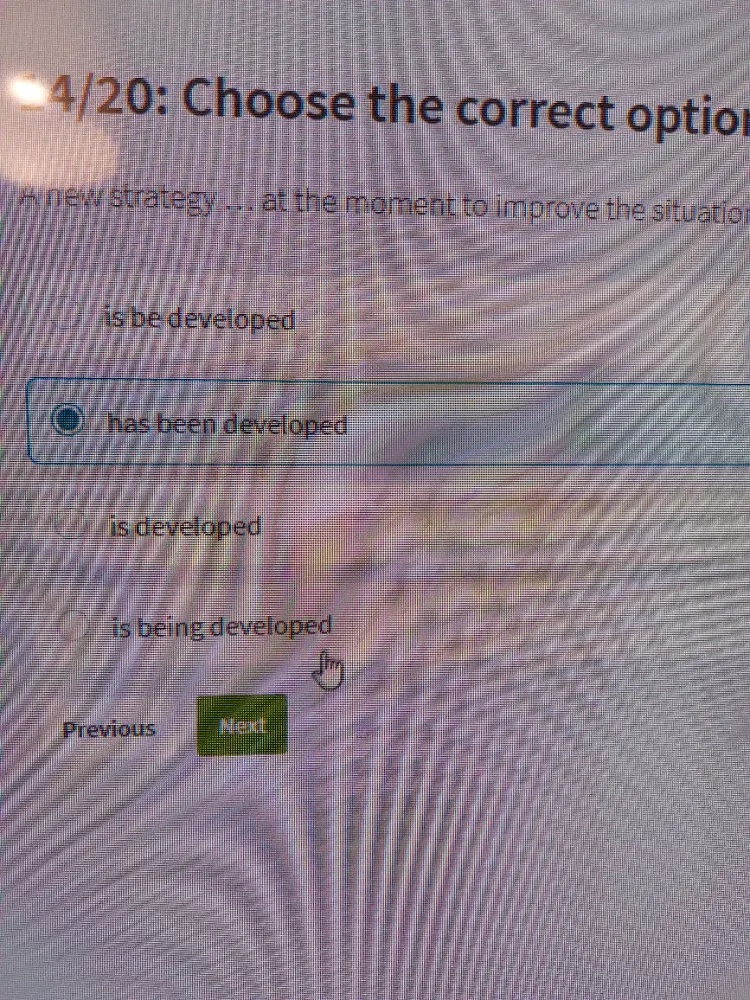 Choose the correct option A new strategy...