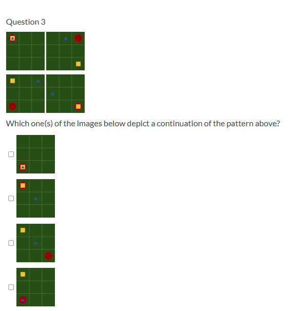 Question 3 [Image Content: A 2x2 grid | StudyX