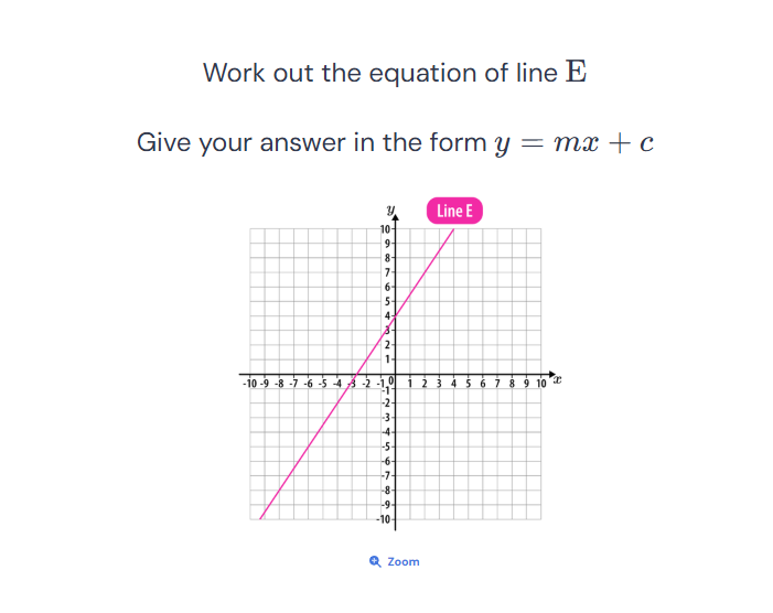 Work out the equation of line E Give your | StudyX